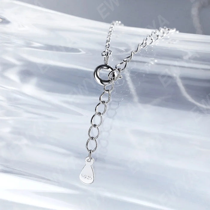 Moissanite Pendant Necklace – 7-Stone 925 Sterling Silver D-Color VVS1