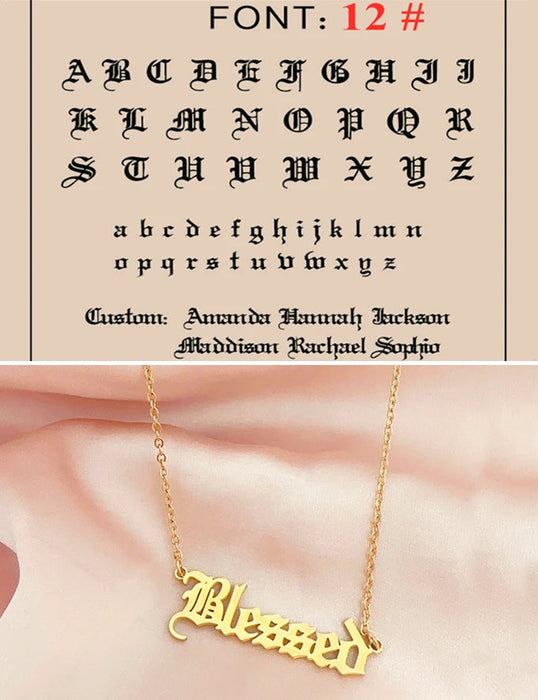 Custom Name Necklace – Personalized Pendant for Women Sf