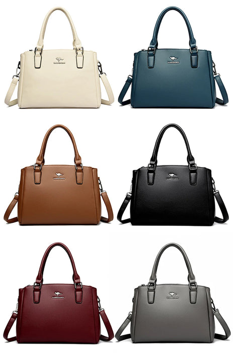 Women’s Vintage Tote Shoulder Bag – Large Capacity Crossbody - Samanta Factory