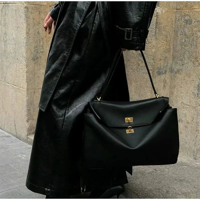 Denim Shoulder Bag - Soft Casual Tote Design SF