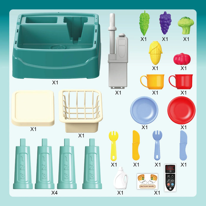 Kids Kitchen Toys Set – Realistic Plastic Cooking Playset for Ages 3–12