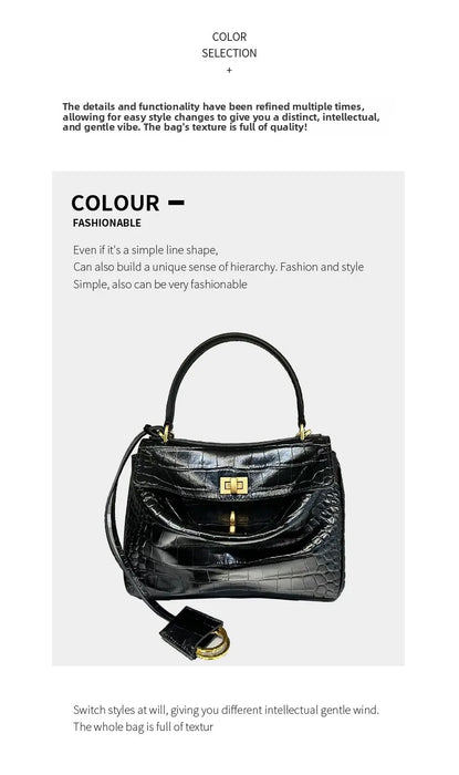 Urban Crossbody Bag - Lock Buckle Minimalist Design