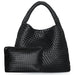 Woven Tote Bag  with Purse for Women – Large Soft Leather Shoulder Bag for Work, Beach & Travel - Samanta Factory