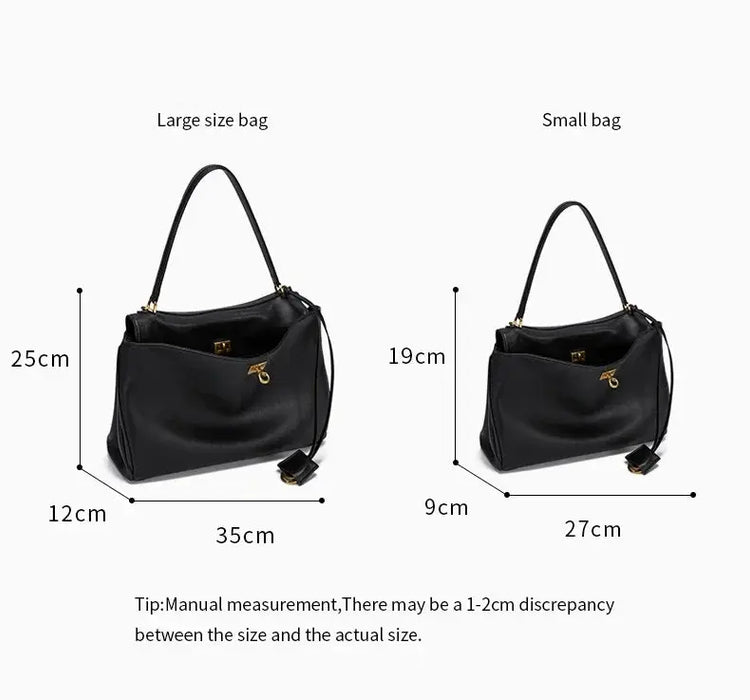 Leather Satchel Bag - Soft Casual Carry SF
