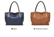 Leather Tote Bag – Soft Casual Shoulder Handbag for Women - Samanta Factory