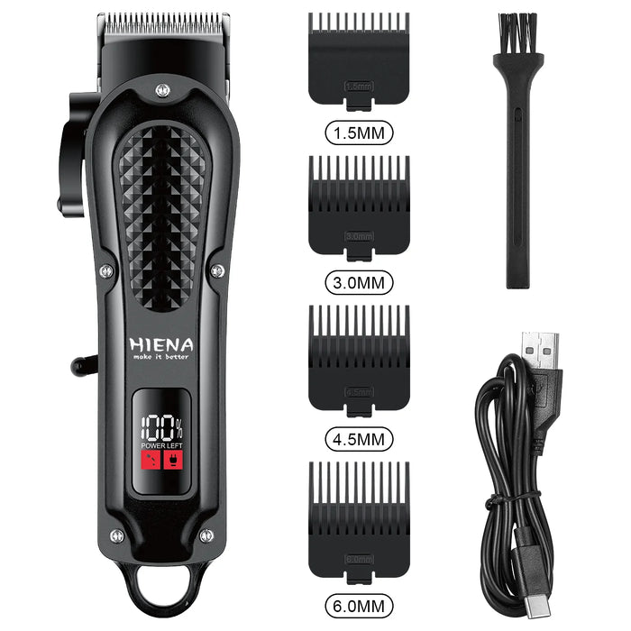Electric Hair Clipper – Rechargeable Stainless Steel Blade with USB Charging & Adjustable Length