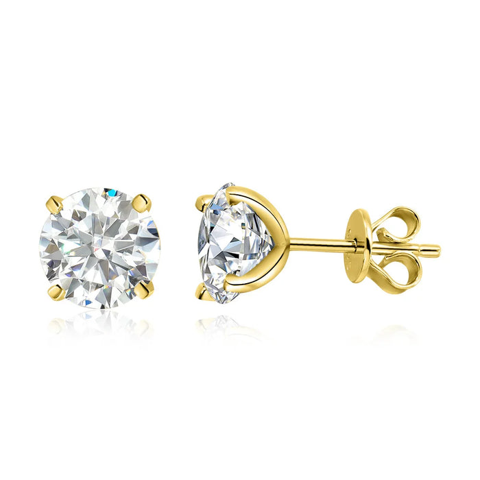 Premium Moissanite Stud Earrings – Brilliant D Color VVS1 Stones