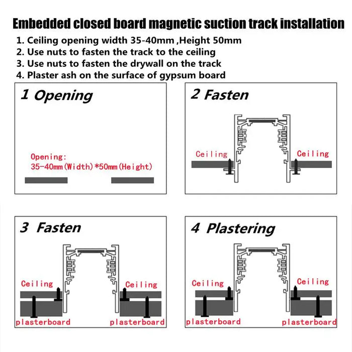 Magnetic LED Track Spotlight – 48V Linear Ceiling Light - Samanta Factory