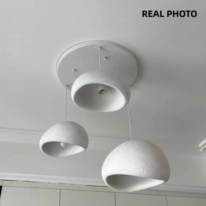 Nordic Wabi-Sabi 3-Lights Pendant Lamp – Minimalist E27 Hanging Ceiling Light for Dining & Living Rooms - Samanta Factory
