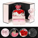 Eternal Preserved Rose Gifts – Moss Bear & Jewelry Box with “I Love You 100 Languages” Necklace - Samanta Factory