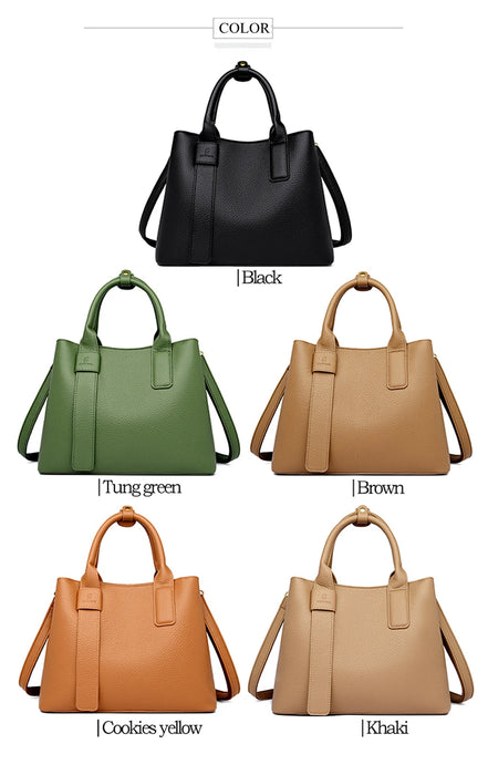 Women’s PU Leather Business Handbag – Saffiano Tote with Adjustable Shoulder Strap