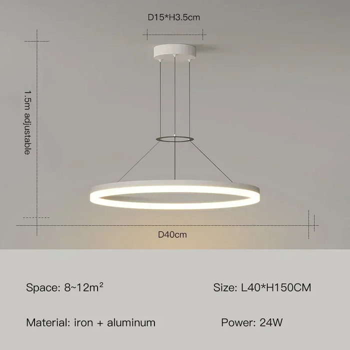Modern LED Pendant Light – Adjustable Brightness & Color with Remote Control - Samanta Factory