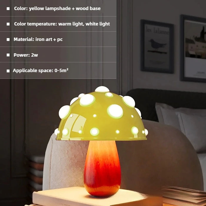 Mushroom Night Light – Dimmable LED with Cute Forest-Inspired Design - Samanta Factory