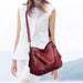 Genuine Leather Tote Bag – Vintage Unisex Handbag with Large Capacity - Samanta Factory