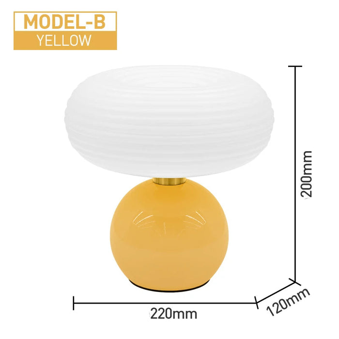 Modern LED Table Lamp – Dimmable Frosted Glass Shade - Samanta Factory