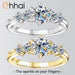 Ehhai Certified D Color VVS1 Lab Created Imitation Diamond Moissanite Ring for Women Engagement Rings Wedding Fine Jewelry Gifts SF