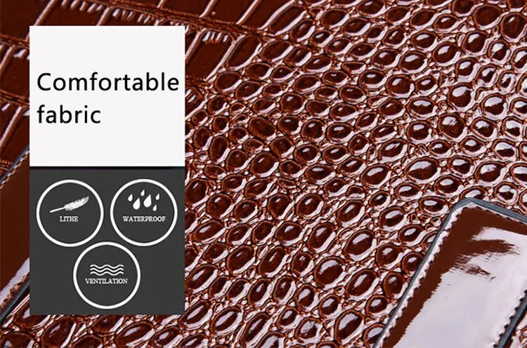 Luxury Crocodile Pattern Handbag – Large Capacity Vintage Women’s Leather Tote Shoulder Bag SF