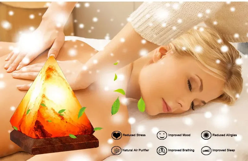Himalayan Salt Lamp – Color-Changing LED with USB & Natural Air Purification