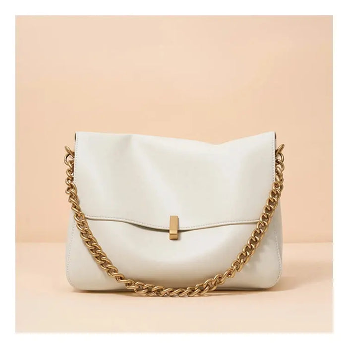 Leather Crossbody Bag - Vintage Soft Flap Style SF