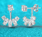 GRA certified D color VVS1 moissanite drop earrings in 925 sterling silver

