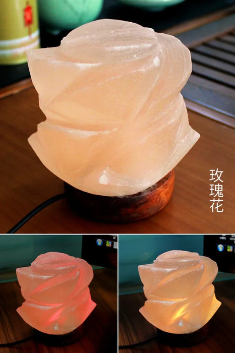 Himalayan Salt Lamp – Color-Changing LED with USB & Natural Air Purification