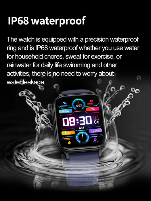 ECG Health Smartwatch – AMOLED Display & AI Voice Calling SF