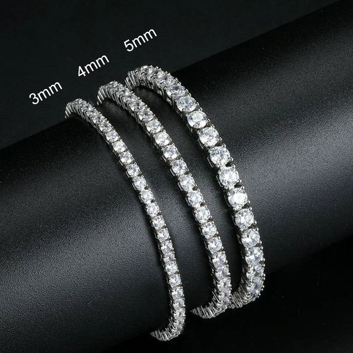 Certified Full Moissanite Bracelet in 925 Sterling Silver with 18K Gold Plating SF