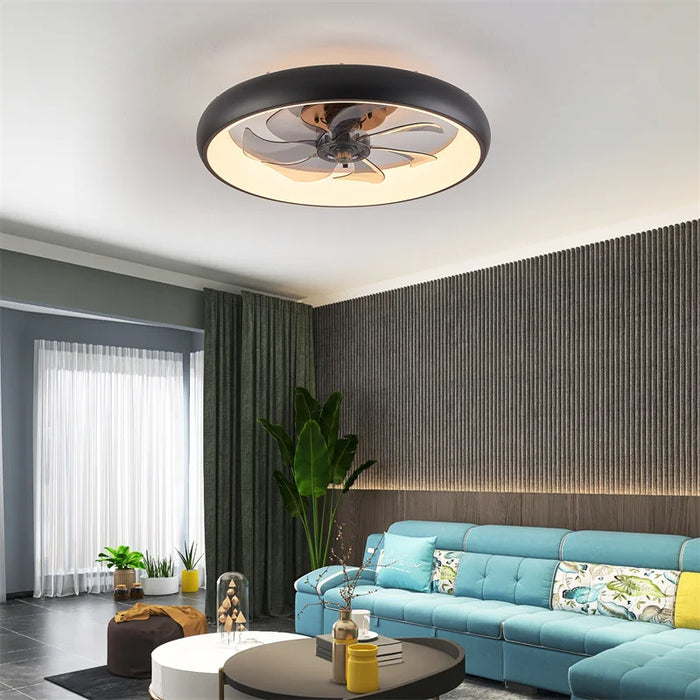 Smart Ceiling Fan with Light – Remote-Controlled Retractable Blades & Dimmable LED - Samanta Factory
