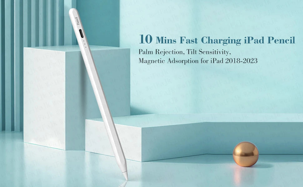 iPad Stylus Pen – Magnetic Tilt Sensitive Palm Rejection Pencil for iPad Pro Air Mini SF