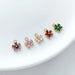 Personalized Sparkling Name Necklace with Floral Charm- Zircon Peach Blossom Pendant SF