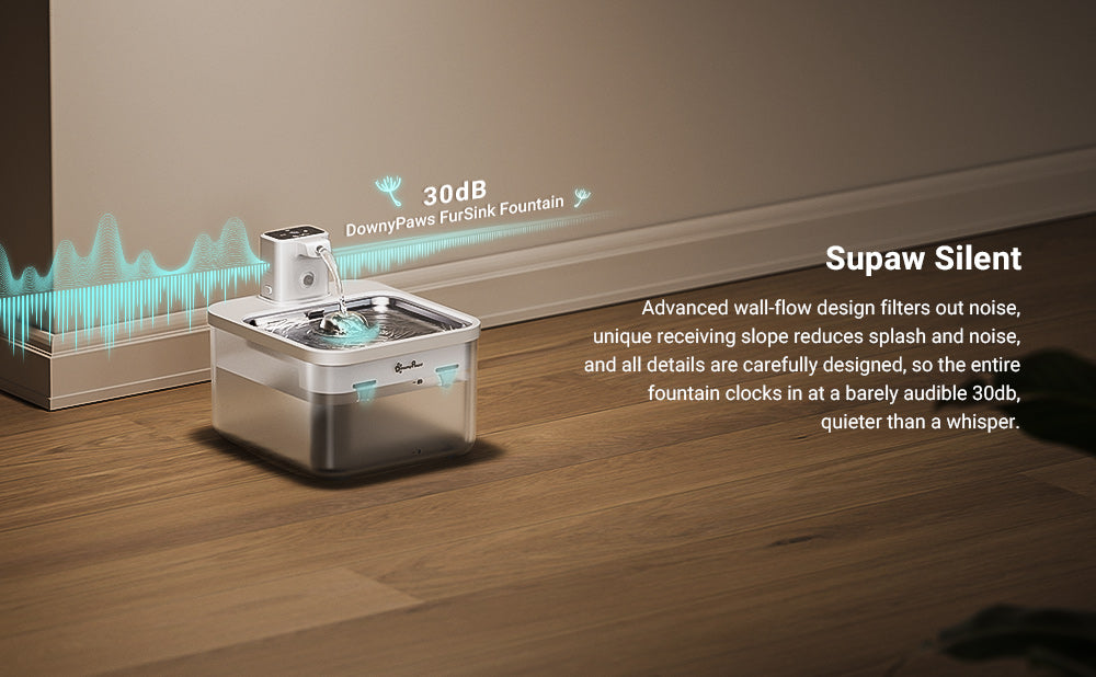 Wireless Cat Water Fountain – Battery-Operated with Motion Sensor & 5-Level Filtration