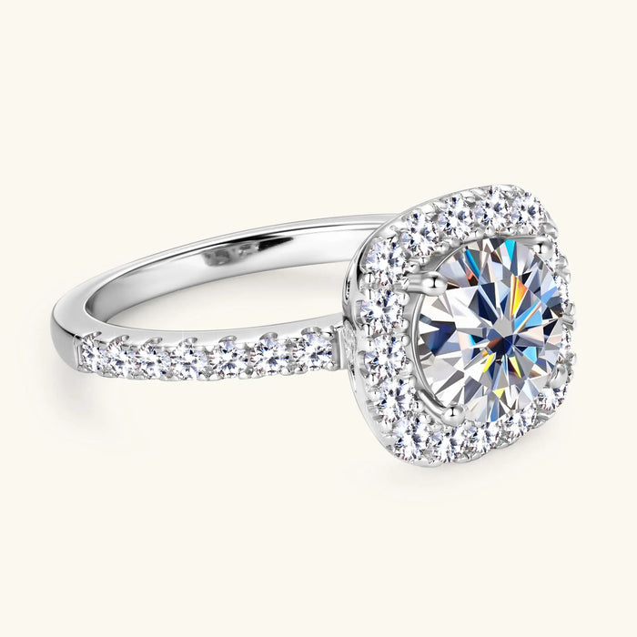 Brilliant GRA-Certified Moissanite Ring for Women with Hypoallergenic 925 Silver
