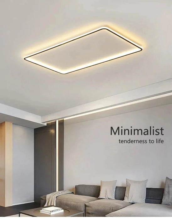 Modern Ultra-Thin LED Ceiling Light – Remote Control, Dimmable, Energy-Saving Lighting Fixture - Samanta Factory