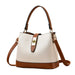 Women’s Two-Tone Bucket Bag – Large Capacity Faux Leather Crossbody & Shoulder Handbag SF