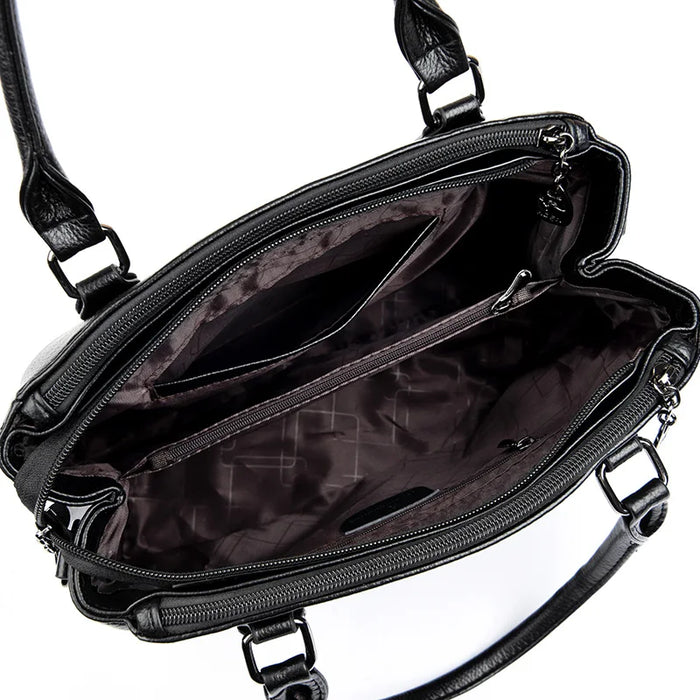 Women’s Vintage Tote Shoulder Bag – Large Capacity Crossbody - Samanta Factory