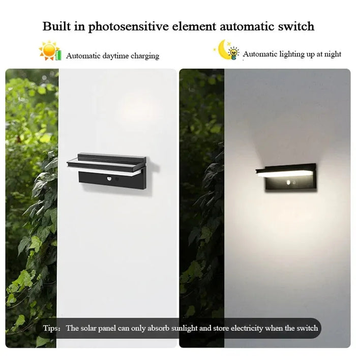 Solar Motion Sensor Wall Lamp – Waterproof Outdoor LED Lighting for Garden & Porch - Samanta Factory