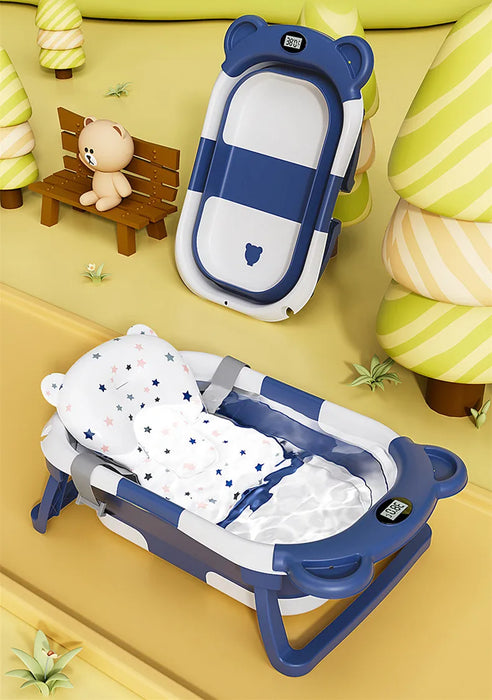 Foldable Silicone Baby Bath Tub – Soft & Safe Bathtub for Newborns & Toddlers - Samanta Factory