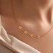 Custom Name Necklace – Gold Letter Pendant for Women SF