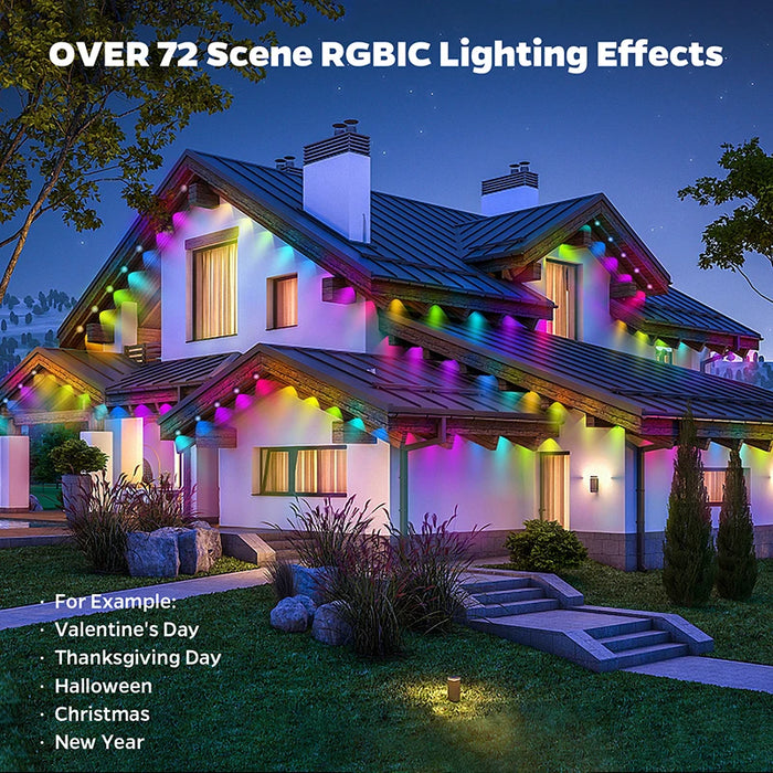 Eaves LED String Lights – Waterproof Multi-Colour Outdoor Lighting