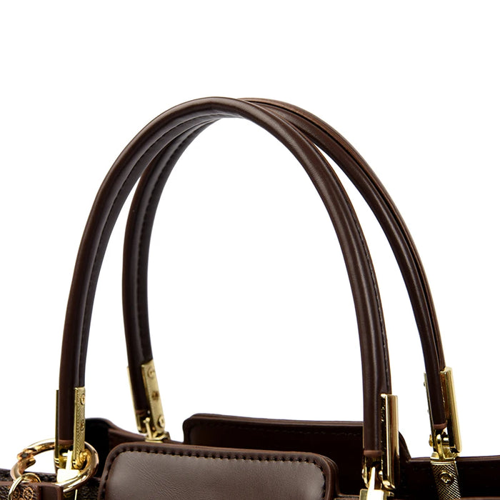 Luxury Fashion Print Handbag – Large Capacity Soft Leather Shoulder & Crossbody Bag for Women - Samanta Factory