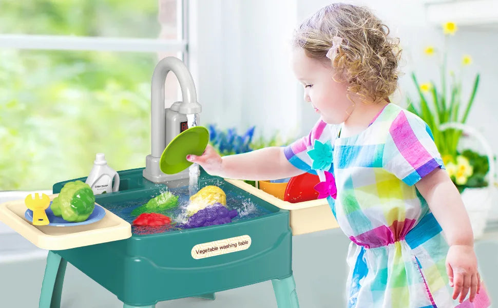 Kids Kitchen Toys Set – Realistic Plastic Cooking Playset for Ages 3–12