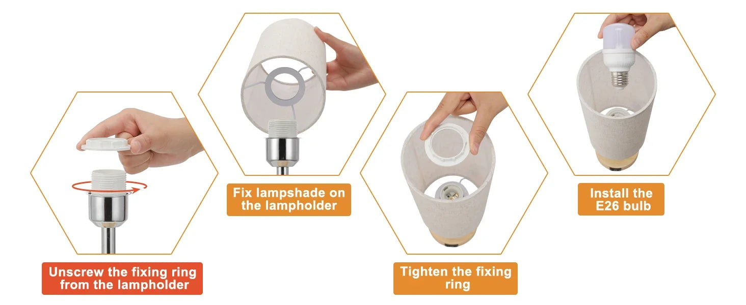 Bedside Table Lamp – Dimmable Lighting with USB-A & USB-C Charging Ports