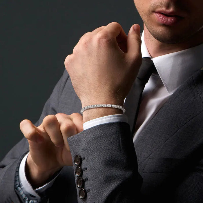 Luxury D Color Round Cut Bracelet for Men & Women - Samanta Factory