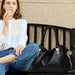 Ladies Faux Leather Hobo Handbag – Soft Slouchy Designer Tote Shoulder Bag SF