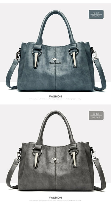Casual Tote Shoulder & Crossbody Bag – Versatile, Soft PU Leather with Sequined Design - Samanta Factory
