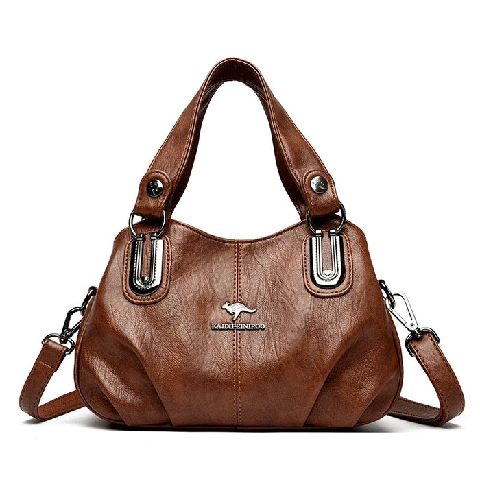 Women’s Tote Bag – Sequined Letter Design & Soft Leather Shoulder Handbag - Samanta Factory