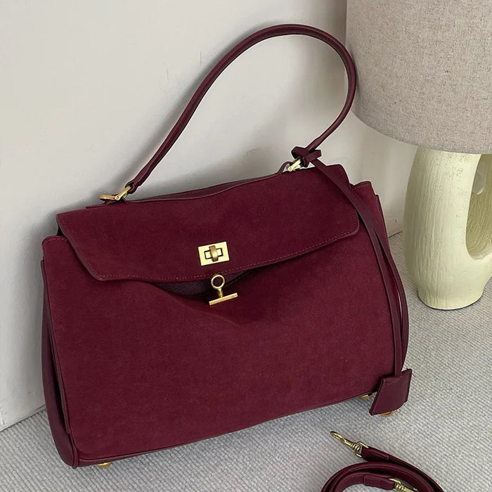 Urban Crossbody Bag - Lock Buckle Minimalist Design