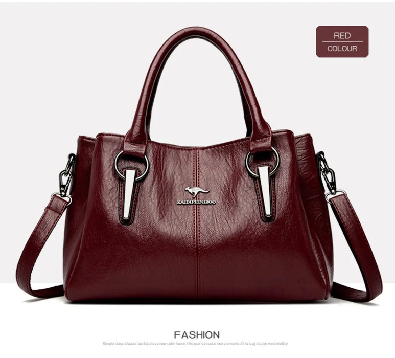 Casual Tote Shoulder & Crossbody Bag – Versatile, Soft PU Leather with Sequined Design - Samanta Factory