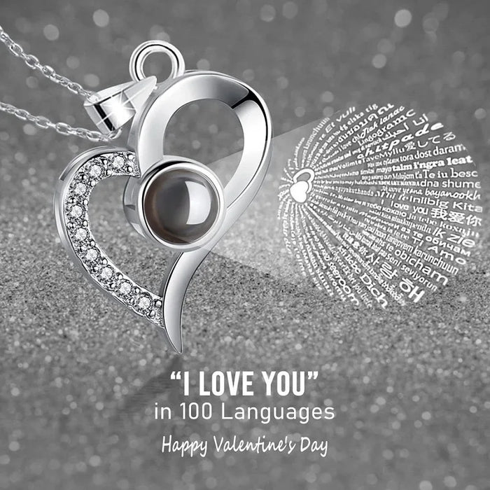 Eternal Preserved Rose Gifts – Moss Bear & Jewelry Box with “I Love You 100 Languages” Necklace - Samanta Factory