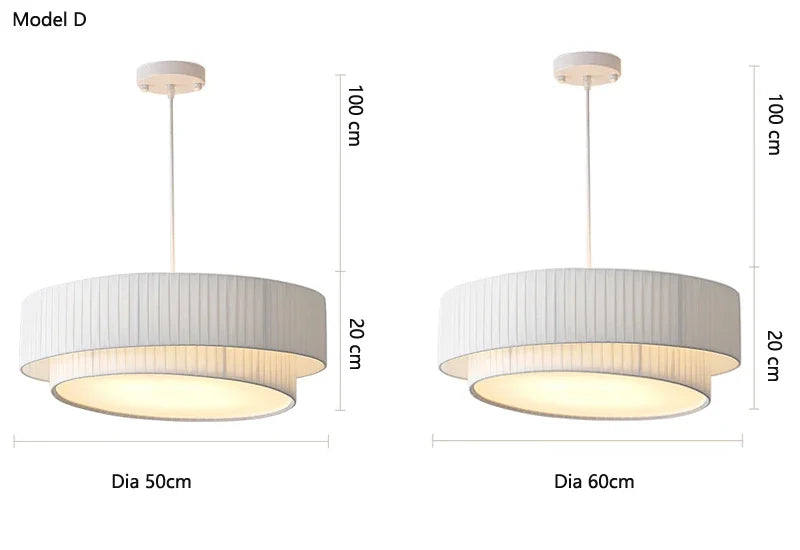 Fabric Pendant Light – Nordic Designer Style with Dimmable LED - Samanta Factory
